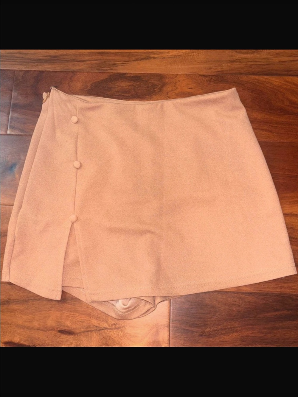 SHEIN Blush Pink Button-Front Skort